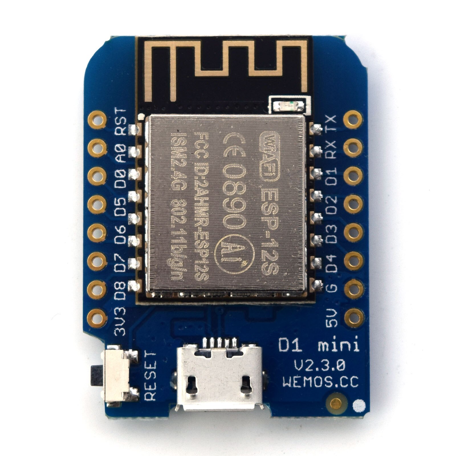 Wemos D1 Mini, an ESP8266 module.